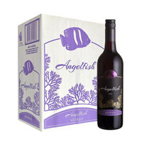 plus会员天使鱼（angelfish）珊瑚系列西拉红签名版葡萄酒 750ml*6 整箱装 澳大利亚进口