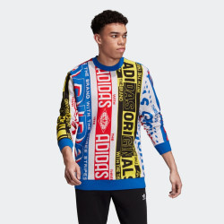 阿迪达斯官网 三叶草 SCARF KNIT CREW春秋男装运动卫衣ED6138