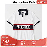 Abercrombie & Fitch男装 潮流拼色上衣短袖polo衫 258311-1 AF