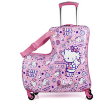 Hello Kitty 儿童拉杆箱可坐可骑行李箱 卡通可爱公主万向轮女童骑行旅行箱20寸 HKA18030-20A粉色20寸