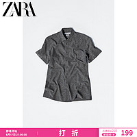 ZARA 新款 男装 Traveller科技面料印花短袖衬衫 00220303812