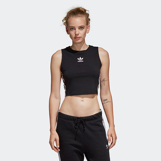 阿迪达斯官网 adidas 三叶草 CROP TANK 夏季女装运动背心DH3163