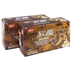 广合 软式甜饼干蛋糕 卡布奇诺咖啡巧克力味 165g *2 *7件