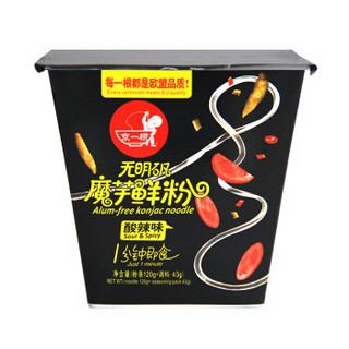 京一根 方便食品 魔芋鲜粉 土豆粉条粉丝 懒人火锅粉速食夜宵 酸辣味163g*1盒