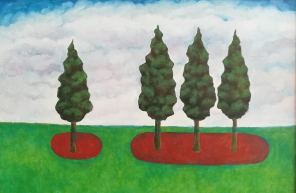 《一个与一些》金金 60cm*40cm 布面油画
