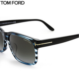 汤姆.福特 TOM FORD 中性款条纹镜框咖色渐变镜片眼镜太阳镜 TF0376-F-90B 60MM