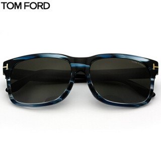 汤姆.福特 TOM FORD 中性款条纹镜框咖色渐变镜片眼镜太阳镜 TF0376-F-90B 60MM