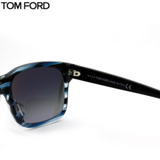 汤姆.福特 TOM FORD 中性款条纹镜框咖色渐变镜片眼镜太阳镜 TF0376-F-90B 60MM