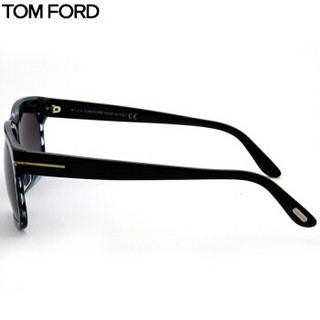 汤姆.福特 TOM FORD 中性款条纹镜框咖色渐变镜片眼镜太阳镜 TF0376-F-90B 60MM