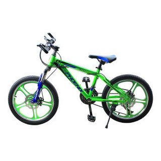 凤凰自行车山地车青年单车21速减震小学生男女 绿色一体轮 1.3m-1.6m