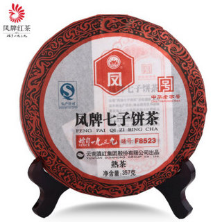 凤牌茶叶 普洱茶 云南凤庆滇红茶 F8523普洱茶熟茶357g