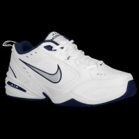 NIKE 耐克 AIR MONARCH IV 男子休闲运动鞋 白色/午夜海军蓝/金属银 UK11.5
