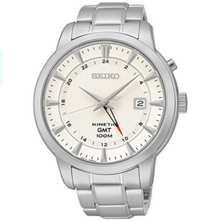 SEIKO 精工 Kinetic系列 SUN029J1 人动电能GMT（两地时间）防水男表