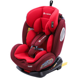 innokids 儿童安全座椅汽车用ISOFIX接口 0-4-12岁婴儿宝宝新生儿可躺 YC06铠甲卫士-幸运红