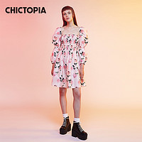 CHICTOPIA 刘清扬 2019RE早春新款泡泡袖连衣裙 *3件