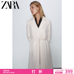 ZARA 新款 女装 配腰带大衣外套 02607728251