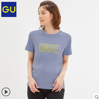 GU 极优 MARVEL漫威合作款 女款印花T恤短袖