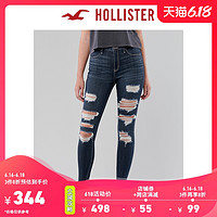 Hollister2020年春季新品弹力高腰修身牛仔打底裤 女 304614-1 *3件