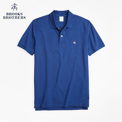 Brooks Brothers/布克兄弟男士纯色logo修身短袖Polo衫 *3件