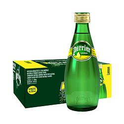 Perrier 巴黎水 进口含气天然矿泉水 柠檬味 330ML*24瓶/箱 *3件