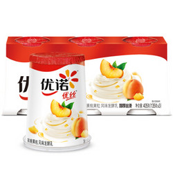 yoplait 优诺 优丝 黄桃果粒风味发酵乳 135g*3盒 *18件