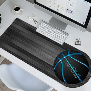 飞遁（LESAILES）800*300*3mm篮球天圆地方电竞游戏超大号鼠标垫办公电脑键盘桌垫黑色