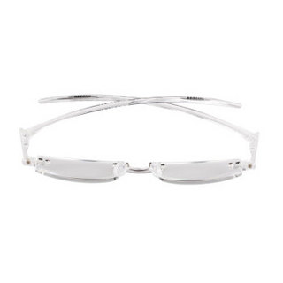 纳尼尼高档进口老花镜FM 意大利大师级制造超轻薄单手折叠老花眼镜 透明色200度