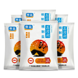 粤盐 荔湾湖 加碘精制盐 岩盐 400g*7袋