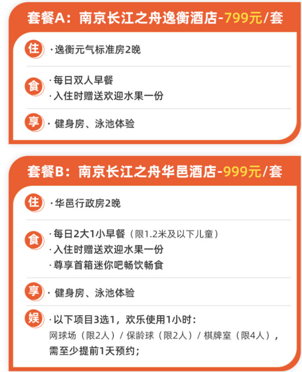 南京长江之舟华邑/逸衡酒店标准房/行政房2晚（含早餐+欢迎水果+免费minibar）