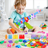 儿童子弹头积木塑料拼插幼儿园宝宝男孩2益智力1-3-6周岁拼装玩具