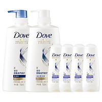 多芬（Dove）密集滋养修护洗发乳+滋养修护润发精华素（700ml*2+100ml*4） *3件