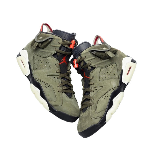 jordan brand air jordan 6 篮球鞋 cn1084-200 军绿 36.