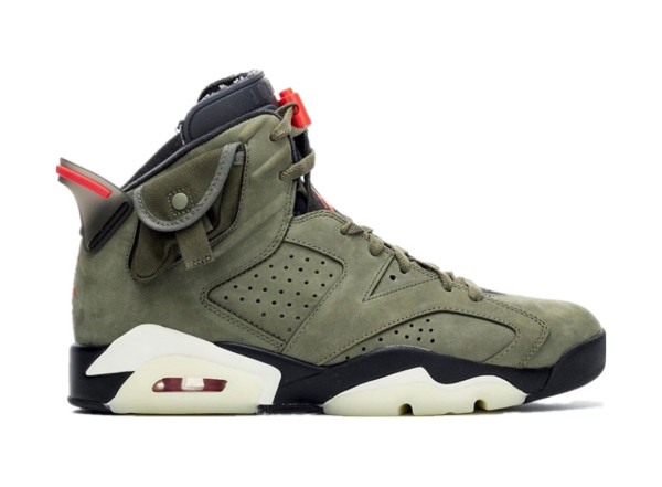 jordan brand air jordan 6 篮球鞋 cn1084-200 军绿 36.