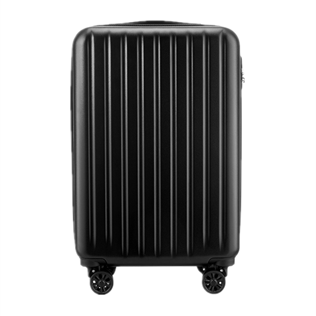 淘宝心选 小川系列 横纹pc膜拉杆箱 磨砂暗夜黑色 20寸