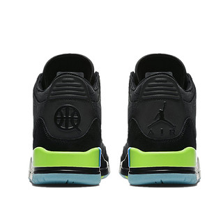 Nike耐克女鞋春季新款Air Jordan 3 AJ3运动舒适耐磨篮球鞋441140-500 AT9194-001/Quai 54黑彩虹 39