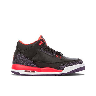 Jordan Brand Air Jordan 3 儿童休闲运动鞋 黑紫红 36