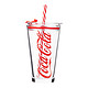 MINISO 名创优品 可口可乐联名掀盖吸管玻璃杯 500mL *2件