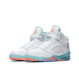 NIKE 耐克 Air Jordan 5 篮球鞋 白橙蓝糖果 37.5