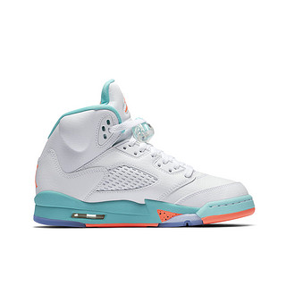 NIKE 耐克 Air Jordan 5 篮球鞋 白橙蓝糖果 37.5