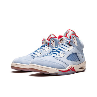 NIKE 耐克 Air Jordan 5 篮球鞋 冰蓝联名/蓝红 44.5