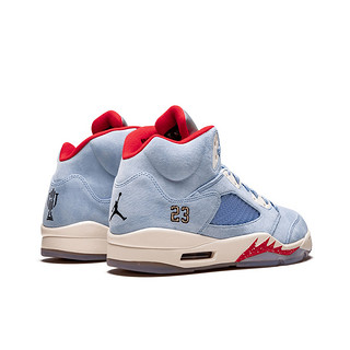 NIKE 耐克 Air Jordan 5 篮球鞋 冰蓝联名/蓝红 44.5