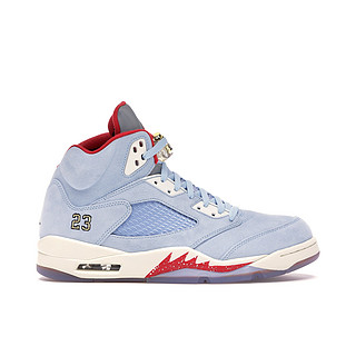 NIKE 耐克 Air Jordan 5 篮球鞋 冰蓝联名/蓝红 44.5