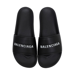 BALENCIAGA 巴黎世家 男士真皮拖鞋