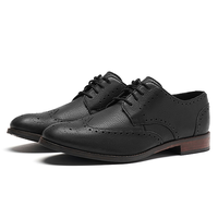 clarks 其乐 Flow Limit 布洛克雕花商务皮鞋 黑色 261482377 42