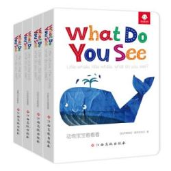 《what do you see》（全4册）动物认知英文绘本点读版 不含小考拉点读笔