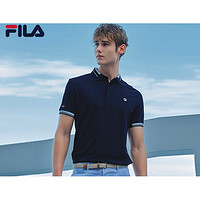 FILA 斐乐 F61M028126F 男子针织短袖POLO衫