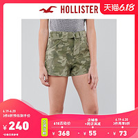 Hollister2020年夏新品高腰腰带款工装短裤3英寸内缝 女 304937-1 *3件