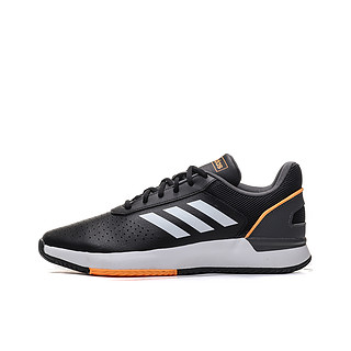 adidas 阿迪达斯 adidas Courtsmash 网球鞋 EE8001 黑白粉橙 42.5