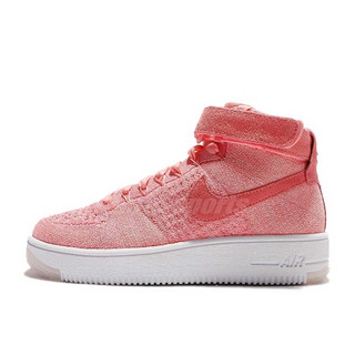 NIKE 耐克 Nike Air Force 1 Ultra Flyknit 儿童休闲运动鞋 粉橙 36.5