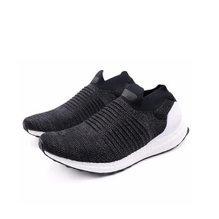 adidas 阿迪达斯 adidas Ultra Boost Laceless 跑鞋 黑白 43